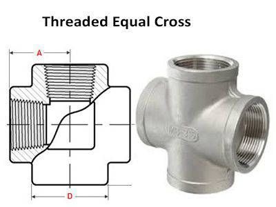 Threaded Cross - ASME B16.11, BS 3799