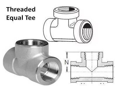 Threaded Tee - ASME B16.11, BS 3799